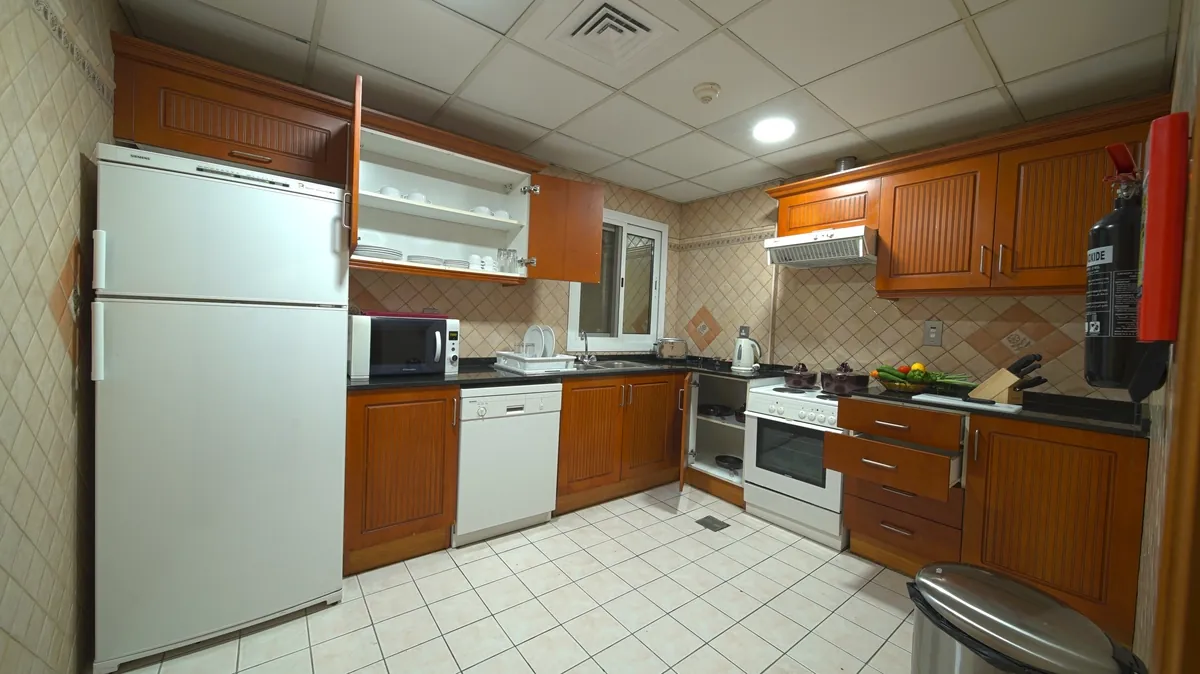 Rose Hotel Group One Bedroom Apartment with Balcony 2 1BR- KITCHEN