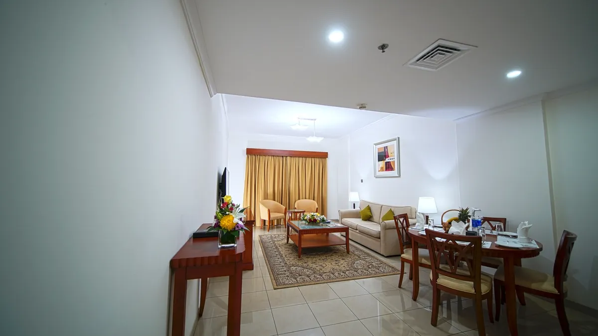 Rose Hotel Group One Bedroom Apartment with Balcony 3 1BR- LIVING HALL B