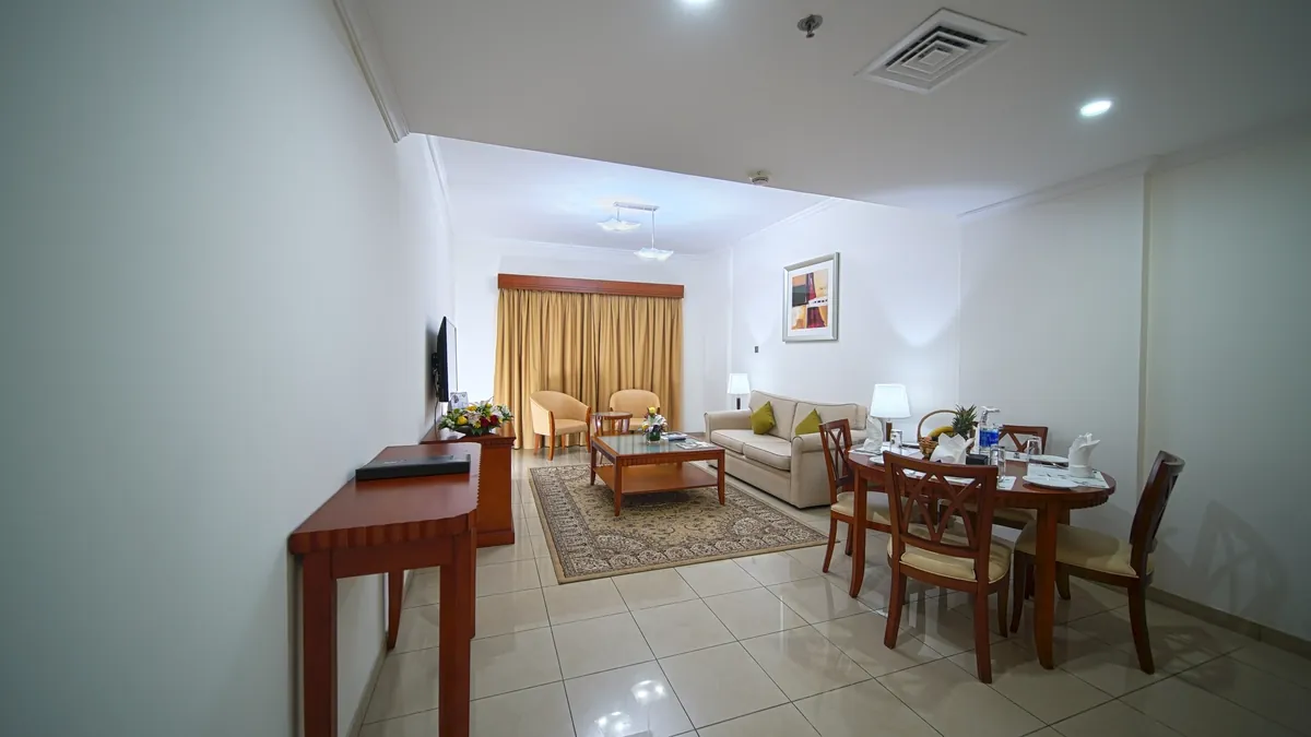 Rose Hotel Group One Bedroom Apartment with Balcony 4 1BR- LIVING HALL C
